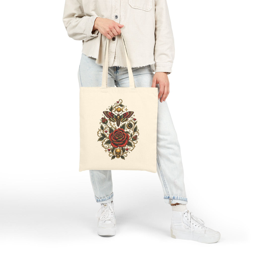 Rose of the Eclipse Gothic Cotton Tote Bag