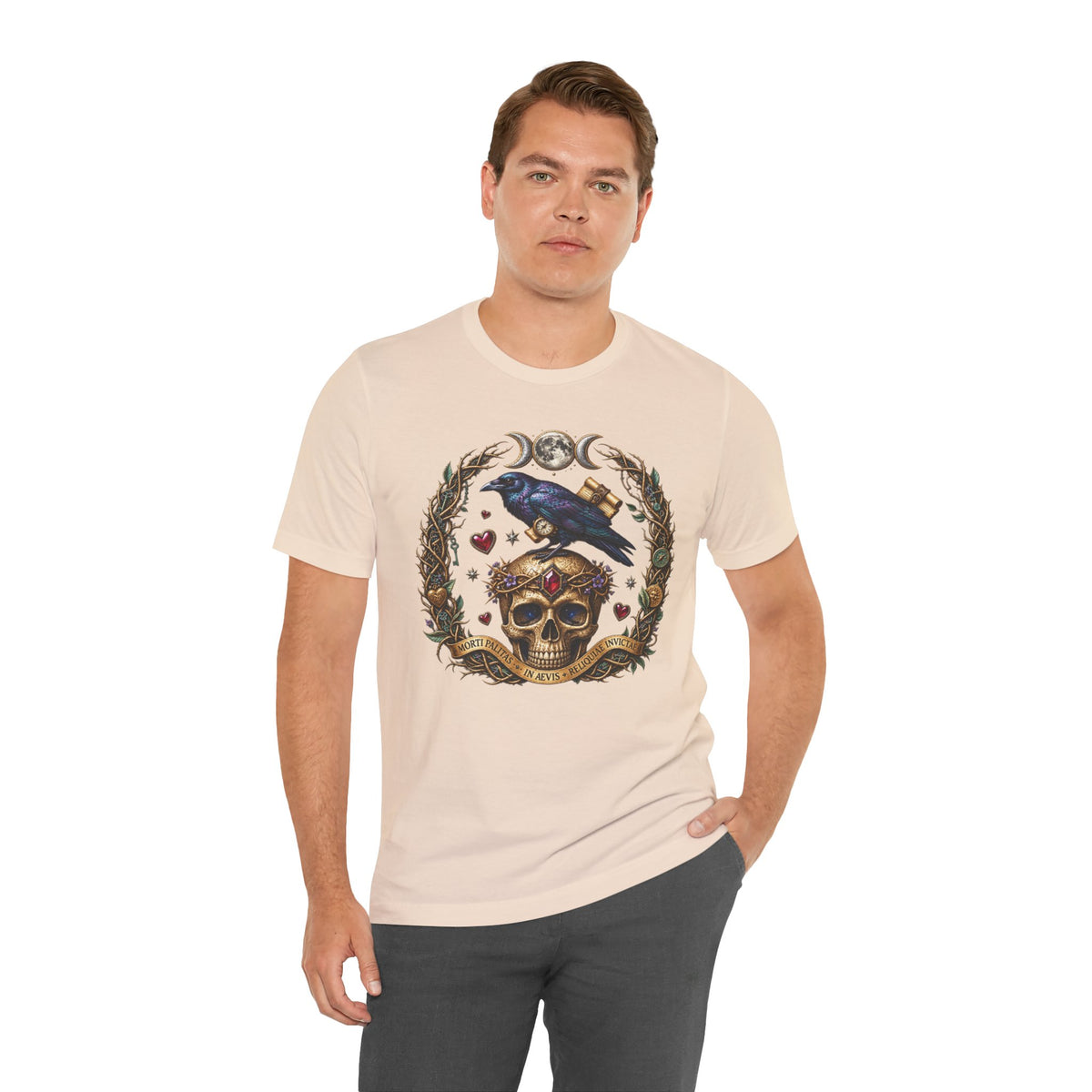 Peace and Poison Skull & Raven Gothic T-Shirt