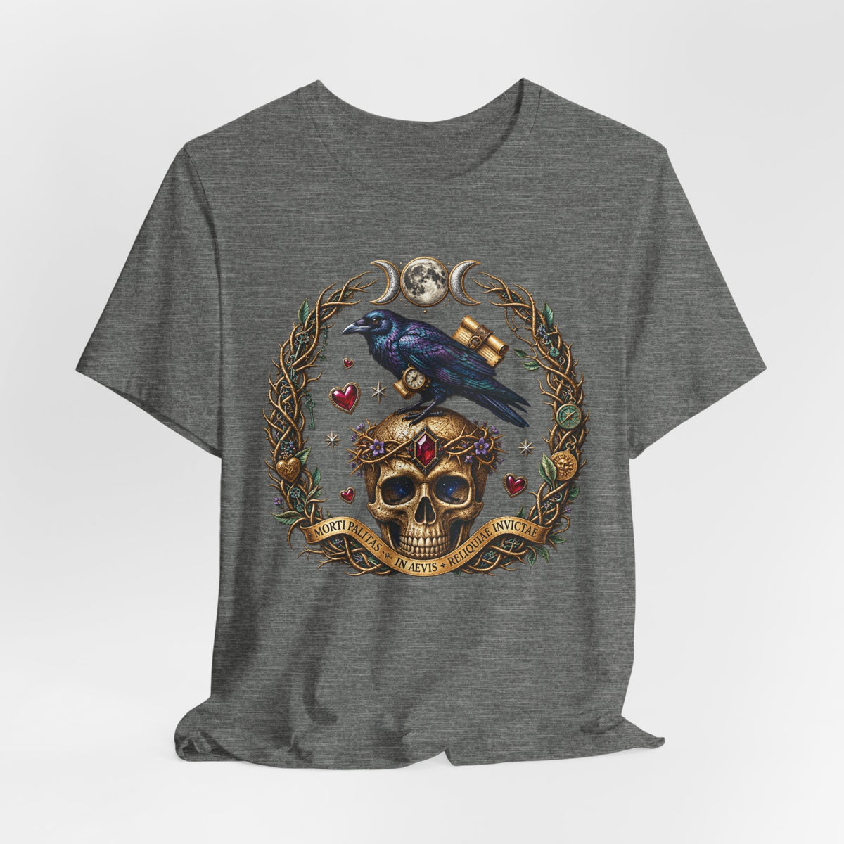 Peace and Poison Skull & Raven Gothic T-Shirt
