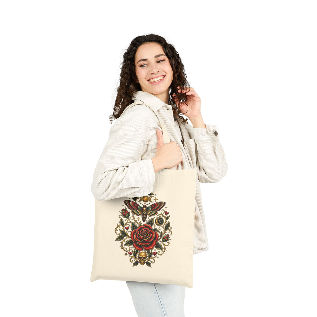 Rose of the Eclipse Gothic Cotton Tote Bag