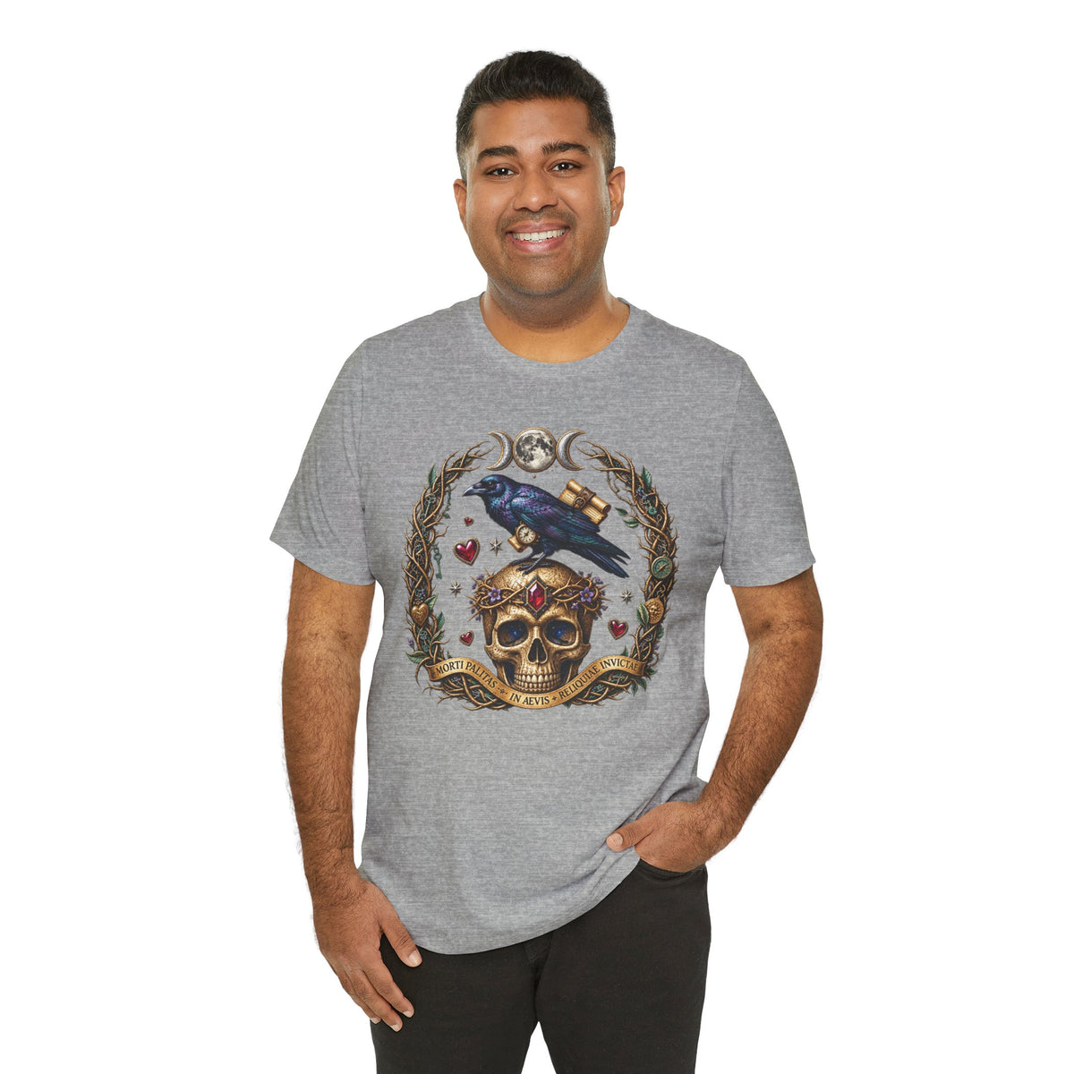 Peace and Poison Skull & Raven Gothic T-Shirt