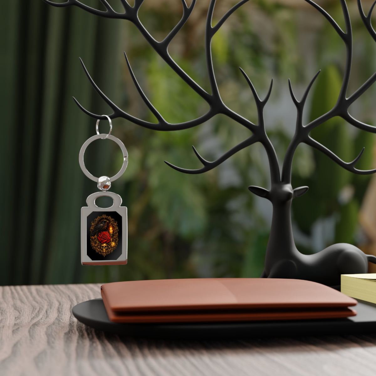 Keeper of the Last Light Gothic Metal Keychain