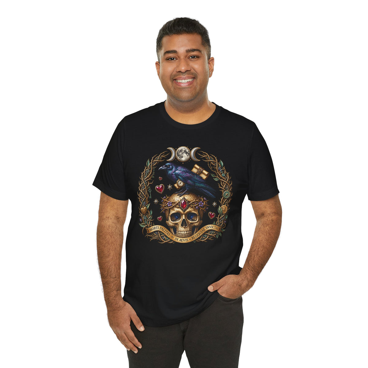 Peace and Poison Skull & Raven Gothic T-Shirt
