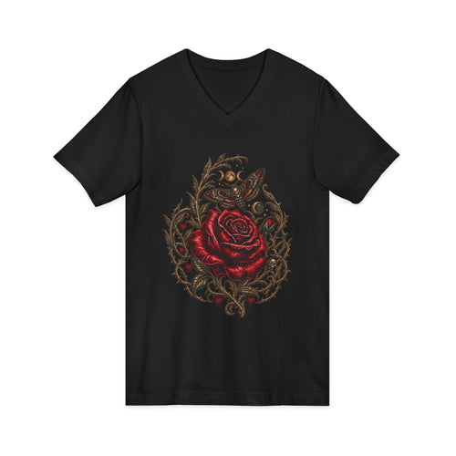 First Bloom of Jessamine Gothic V-Neck Tee