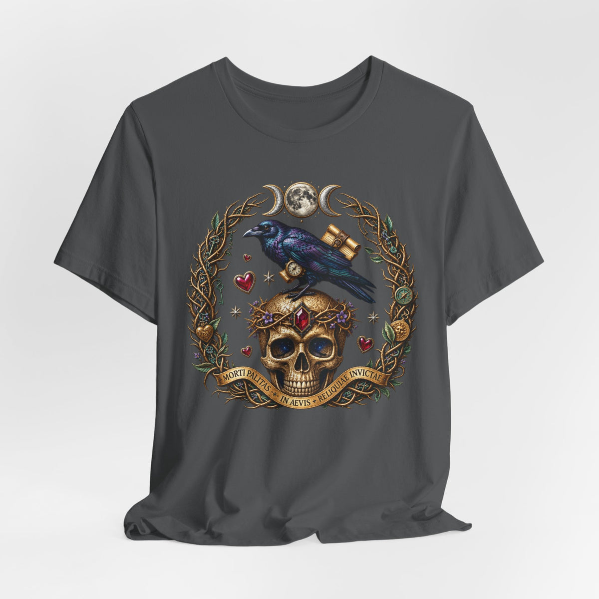 Peace and Poison Skull & Raven Gothic T-Shirt