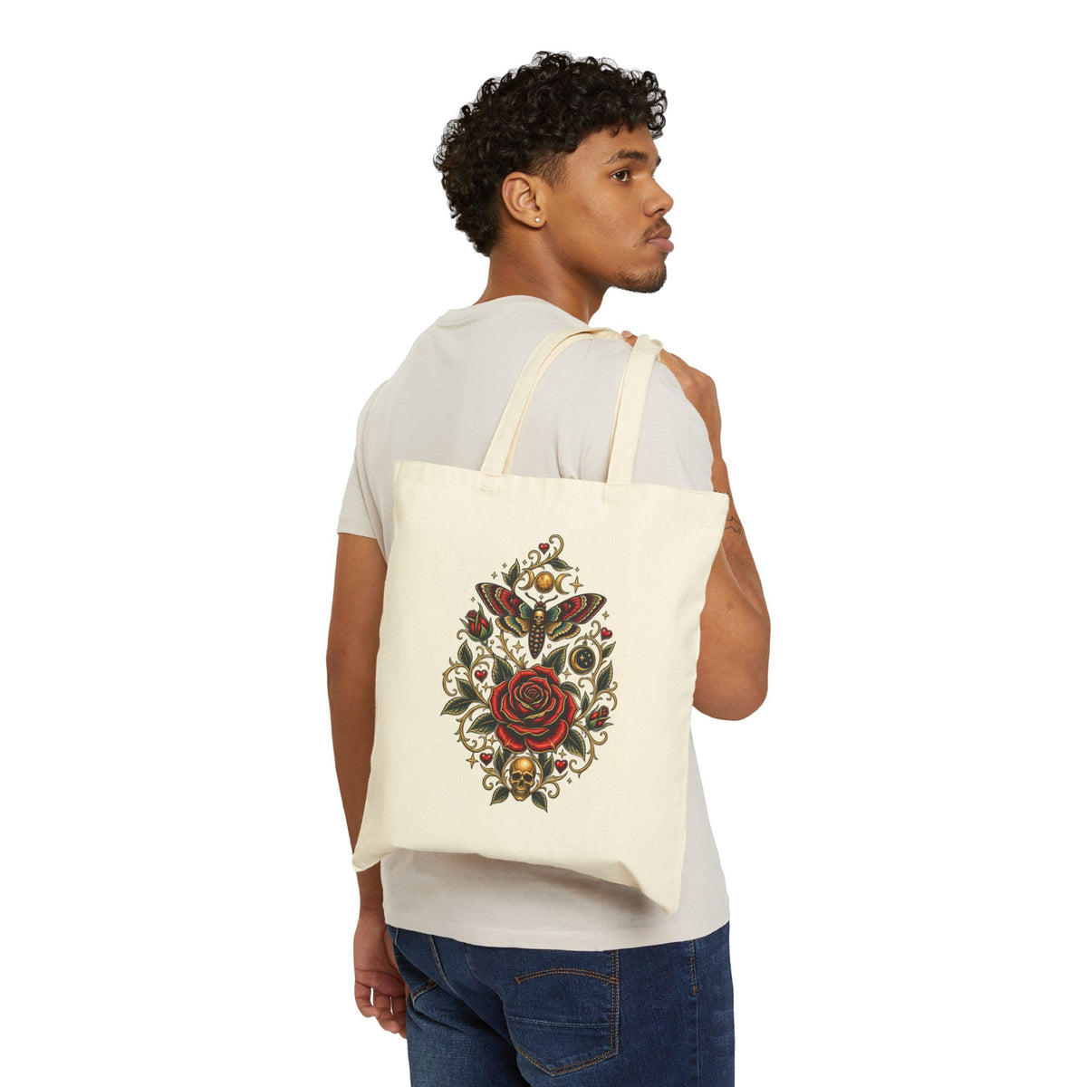 Rose of the Eclipse Gothic Cotton Tote Bag