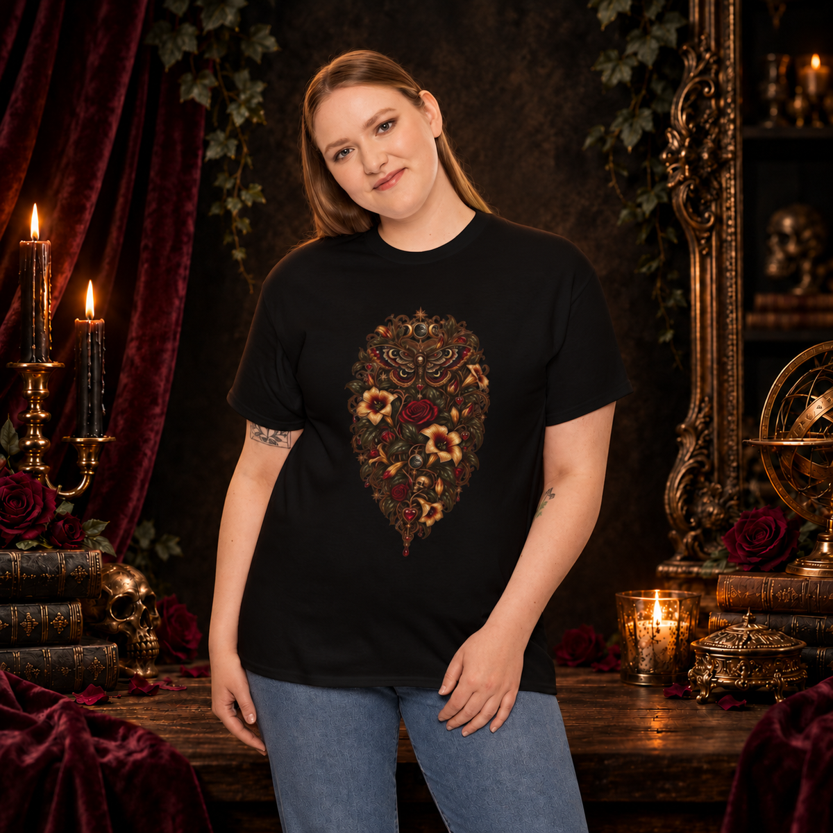 The Jessamine Gothic Floral T-Shirt