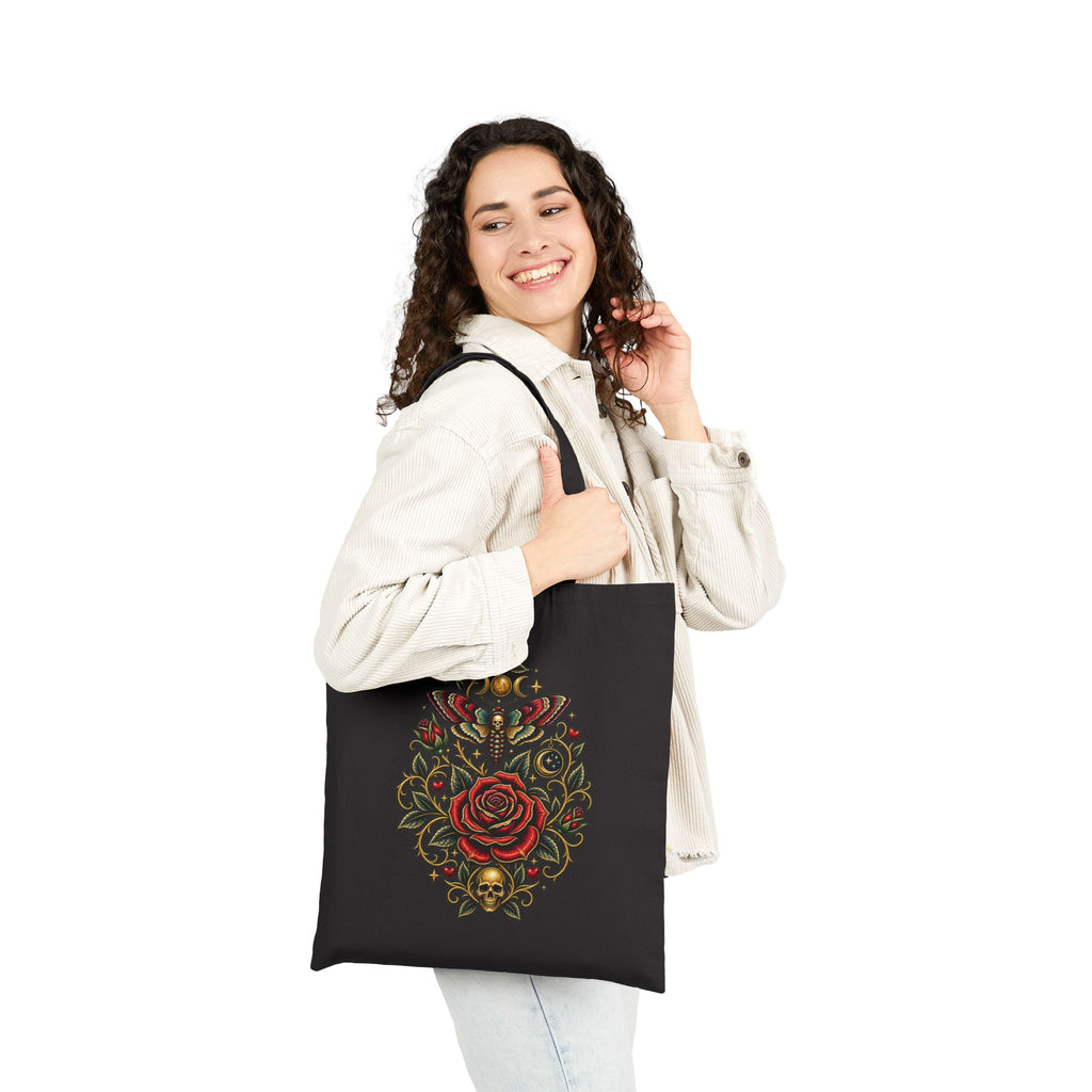 Rose of the Eclipse Gothic Cotton Tote Bag
