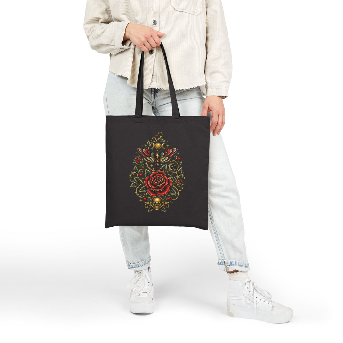 Rose of the Eclipse Gothic Cotton Tote Bag