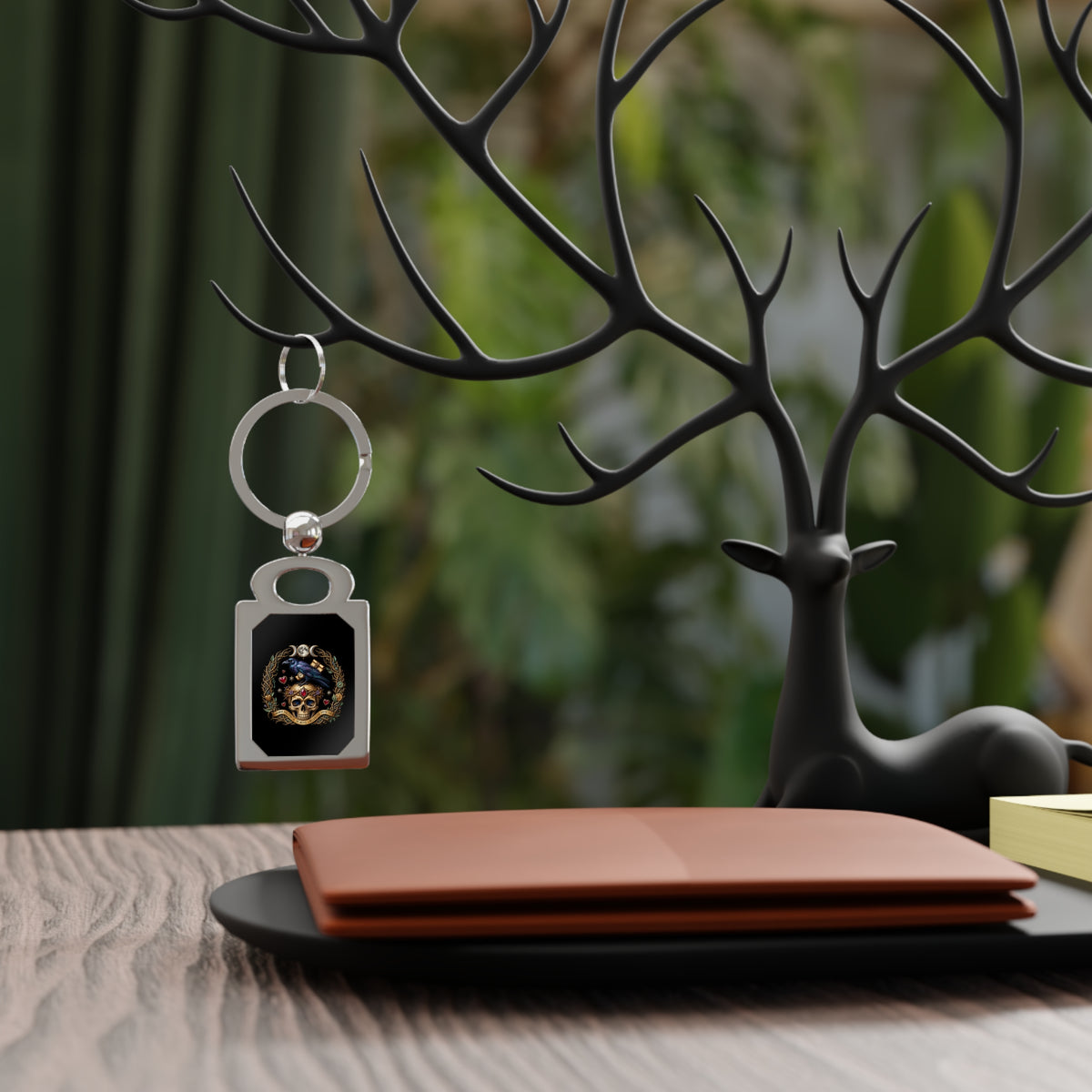 Peace & Poison Gothic Metal Keychain