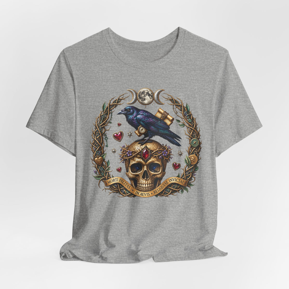 Peace and Poison Skull & Raven Gothic T-Shirt