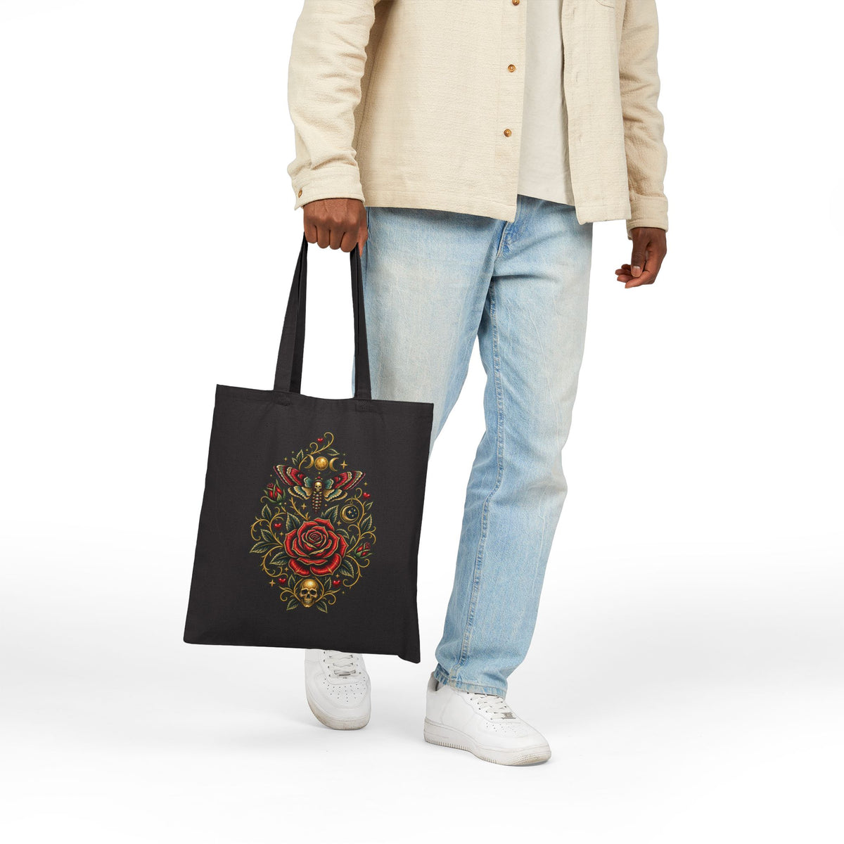 Rose of the Eclipse Gothic Cotton Tote Bag