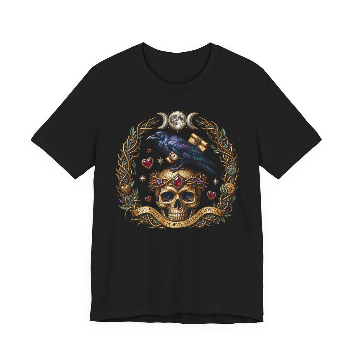 Peace and Poison Skull & Raven Gothic T-Shirt